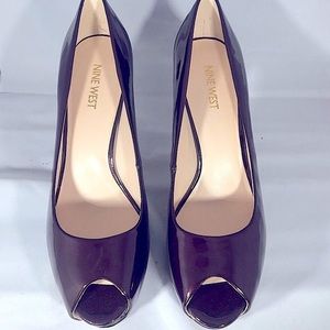 Nine West Brown Peep Toe Heels New size 10